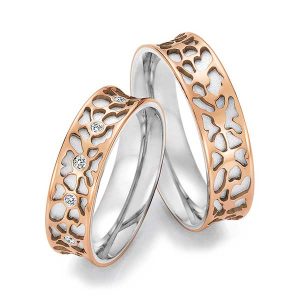 Rosegold/Weißgold