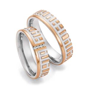 Rosegold/Weißgold