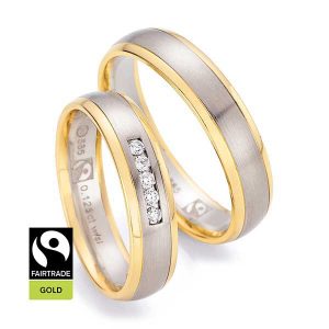 Gelbgold/Weißgold/Gelbgold Fairtrade