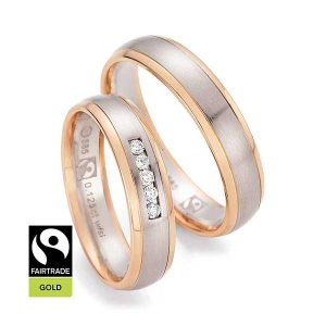 Rosegold/Weißgold/Rosegold Fairtrade